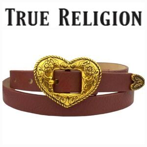 True Religion Heart Buckle Belt